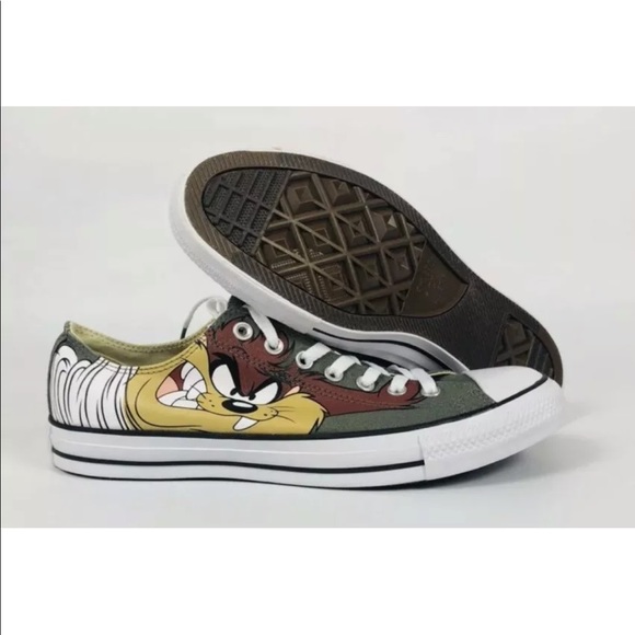 New Converse CTAS OX Looney Tunes Chuck Taylor TAZ Devil Boy Girl Kid US 2 - Picture 6 of 6